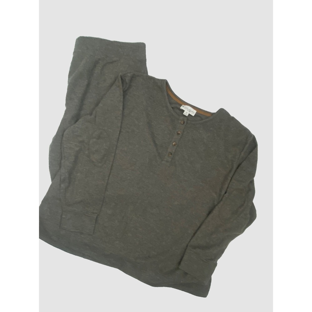 Koolaburra by UGG Brushed Rib Henley & Joggers Lounge PJ's Dark Gray Heather 1x